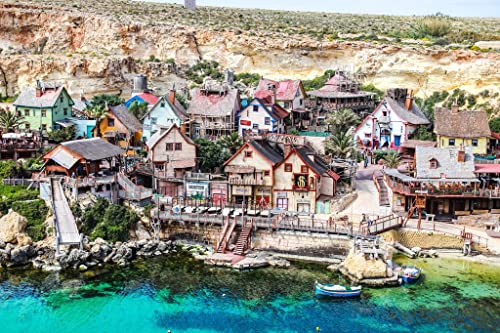 Popeye Village Island Of Malta DIY 5D Diamond Painting by Number einzigartige Kits Home Wall Decor Crystal Strass Wall Decor von Haeran River