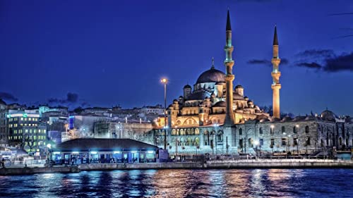 Istanbul Türkei Neue Moschee Malen Nach Zahlen Diy Einzigartiges Leinwand Ölgemälde Kit Digitale Malerei von Haeran River