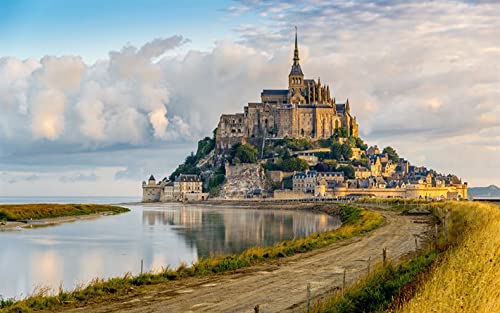 Haeran River Malerei Mont Saint Michel Frankreich Color Talk Malen Nach Zahlen Diy Einzigartiges Leinwand Ölgemälde Kit Digitale Malerei von Haeran River