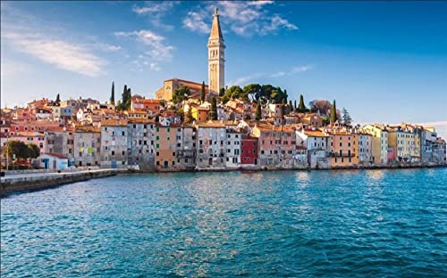 Malerei Rovinj Stadtansicht Küste Kroatien Color Talk Malen Nach Zahlen Diy Einzigartige Leinwand Ölgemälde Kit Digitale Malerei von Haeran River