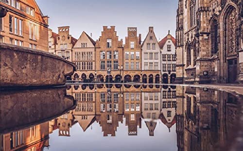 Stadtansicht Der Alten Straßen Von Münster Vollbohrer Diy 5D Diamond Painting By Number Unique Kits Home Wall Decor Crystal von Haeran River