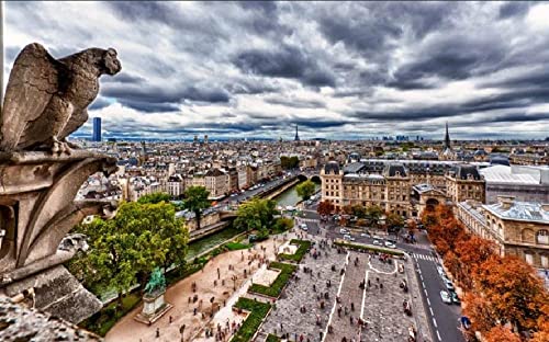Vollbohrer Notre Dame Kathedrale Paris Stadtansicht Frankreich DIY 5D Diamant Malen Nach Zahlen Einzigartige Kits Wohnwand Dekor Kristall Strass Wanddekor von Haeran River