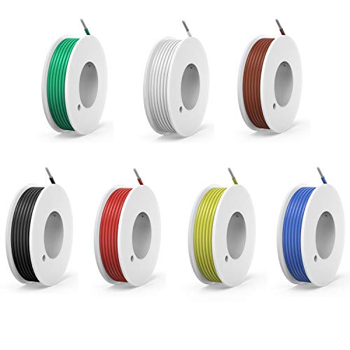 0. 13mm² 26 AWG Silikon Elektrischer Draht Kabel anschließen Weich und flexibel Litzendraht aus verzinntem Kupferdraht Hohe 7 Farben je 10 Meter Spule Temperaturbeständigkeit 200 Celsius 300V 0. 13mm² 26 AWG Silikon Elektrischer Draht Kabel anschließen Weich und flexibel Litzendraht aus verzinntem Kupferdraht Hohe 7 Farben je 10 Meter Spule Temperaturbeständigkeit 200 Celsius 300V von Haerkn