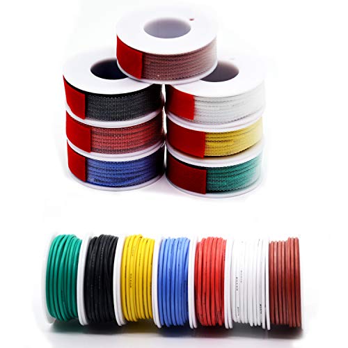 0.52mm² 20 AWG Silikon Elektrischer Draht Kabel anschließen Weich und flexibel Litzendraht aus verzinntem Kupferdraht Hohe 7 Farben je 7 Meter Spule Temperaturbeständigkeit 200 Celsius 600V 0.52mm² 20 AWG Silikon Elektrischer Draht Kabel anschließen Weich und flexibel Litzendraht aus verzinntem Kupferdraht Hohe 7 Farben je 7 Meter Spule Temperaturbeständigkeit 200 Celsius 600V von Haerkn