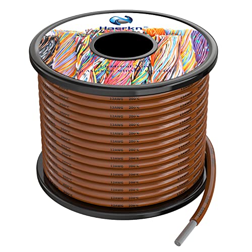 12awg 3.3mm² Silikon Elektrischer Draht Kabel Braun 10 Meter Weich und flexibel sauerstofffrei hochtemperatur beständiger verseilter verzinnter Kupferdraht von Haerkn