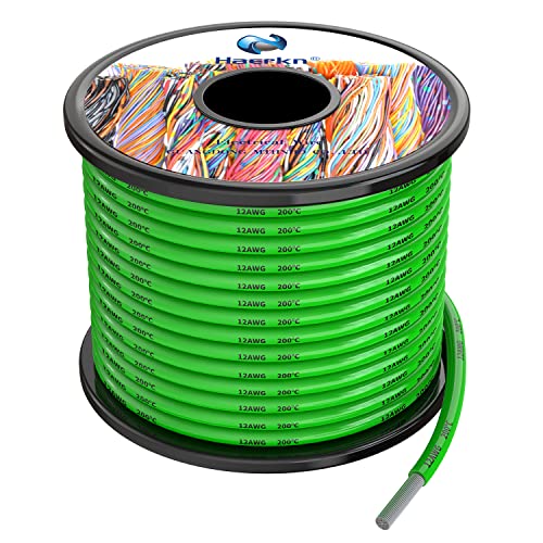12awg 3.3mm² Silikon Elektrischer Draht Kabel Grün 10 Meter Weich und flexibel sauerstofffrei hochtemperatur beständiger verseilter verzinnter Kupferdraht von Haerkn