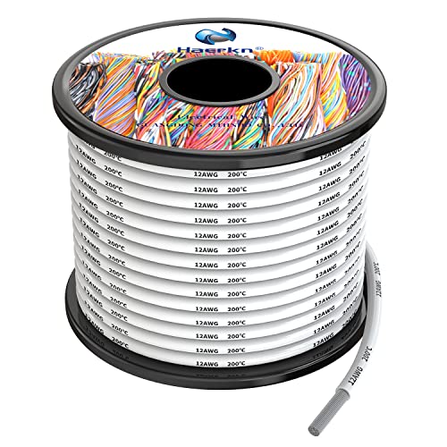 12awg 3.3mm² Silikon Elektrischer Draht Kabel Weiß 10 Meter Weich und flexibel sauerstofffrei hochtemperatur beständiger verseilter verzinnter Kupferdraht von Haerkn