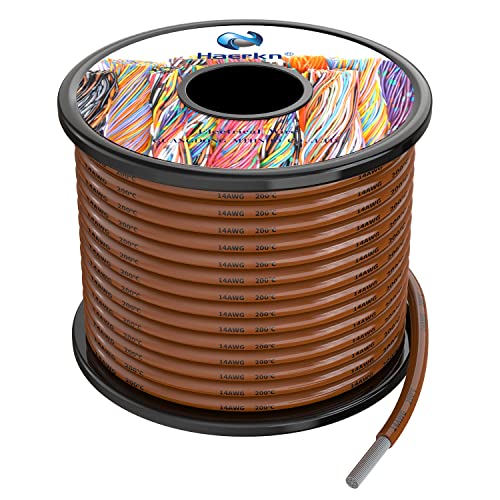 14awg 2.0mm² Silikon Elektrischer Draht Kabel Braun 10 Meter Weich und flexibel sauerstofffrei hochtemperatur beständiger verseilter verzinnter Kupferdraht von Haerkn