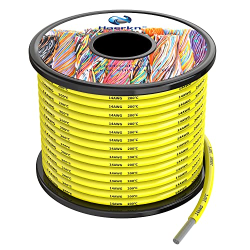 14awg 2.0mm² Silikon Elektrischer Draht Kabel Gelb 10 Meter Weich und flexibel sauerstofffrei hochtemperatur beständiger verseilter verzinnter Kupferdraht 14awg 2.0mm² Silikon Elektrischer Draht Kabel Gelb 10 Meter Weich und flexibel sauerstofffrei hochtemperatur beständiger verseilter verzinnter Kupferdraht von Haerkn