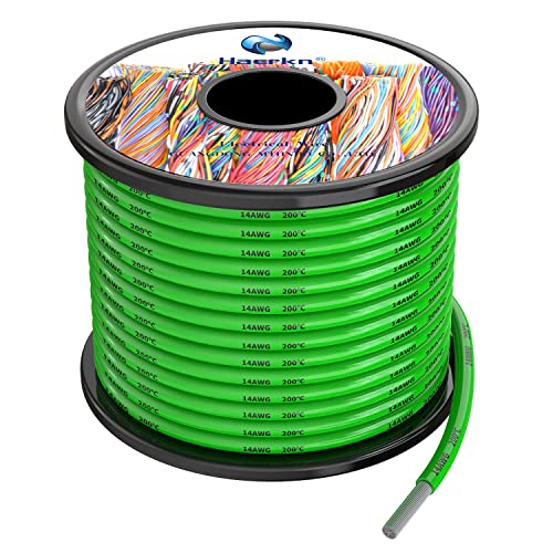 14awg 2.0mm² Silikon Elektrischer Draht Kabel Grün 10 Meter Weich und flexibel sauerstofffrei hochtemperatur beständiger verseilter verzinnter Kupferdraht von Haerkn