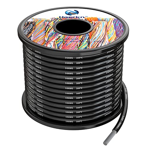 14awg 2.0mm² Silikon Elektrischer Draht Kabel Schwarz 10 Meter Weich und flexibel sauerstofffrei hochtemperatur beständiger verseilter verzinnter Kupferdraht von Haerkn