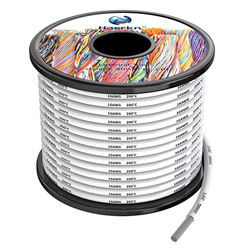 16awg 1.3mm² Silikon Elektrischer Draht Kabel Weiß 15 Meter Weich und flexibel sauerstofffrei hochtemperatur beständiger verseilter verzinnter Kupferdraht von Haerkn