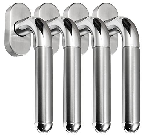 Edelstahl Fenstergriff Sets 4 x FG Star II Bicolor L-Form V2A Fensterbeschlag Edelstahl Fenstergriff Sets 4 x FG Star II Bicolor L-Form V2A Fensterbeschlag von Häusler Onlinehandel GmbH
