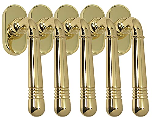 Fenstergriff Set 5 x FG Helena 1674 Messing poliert PVD Rasterolive Fensterbeschlag Fenstergriff Set 5 x FG Helena 1674 Messing poliert PVD Rasterolive Fensterbeschlag von Häusler Onlinehandel GmbH