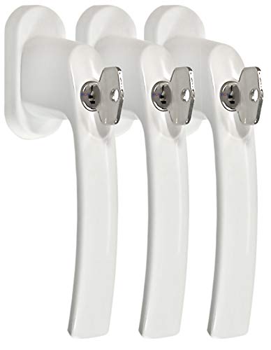 Fenstergriff Set FG 7 Weiss abschließbar 3 Stück Rasterolive Fensterbeschlag Fenstergriffe Fenstergriff Set FG 7 Weiss abschließbar 3 Stück Rasterolive Fensterbeschlag Fenstergriffe von Häusler Onlinehandel GmbH