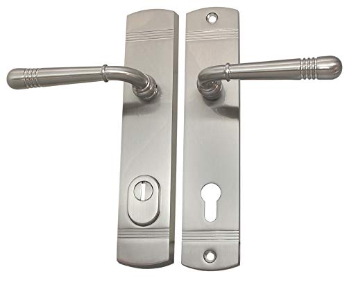 Haustür Schutzbeschlag Helena LS Nickelmatt HS 92 mm Dr-Dr mit ZA von Häusler Onlinehandel GmbH