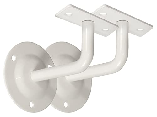Handlaufhalter Set 2 Stück HLH 1105 Weiss gerade Auflage Handlaufträger Stütze von Häusler Onlinehandel GmbH