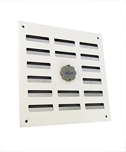 Lüftungsgitter LG 2020 SW Schiebegitter Alu Weiss 195 x195mm Zuluft Abluftgitter von Häusler Onlinehandel GmbH