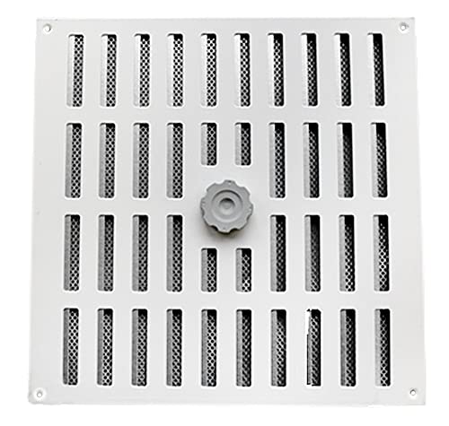 Lüftungsgitter LG 3030 SW Schiebegitter Alu Weiss PVD 300 x 300 Zuluft Abluftgitter von Häusler Onlinehandel GmbH