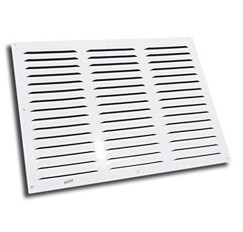 Lüftungsgitter LG-4030 W Lamellengitter Alu Weiß 395 x 295mm Zuluft Abluftgitter von Häusler Onlinehandel GmbH