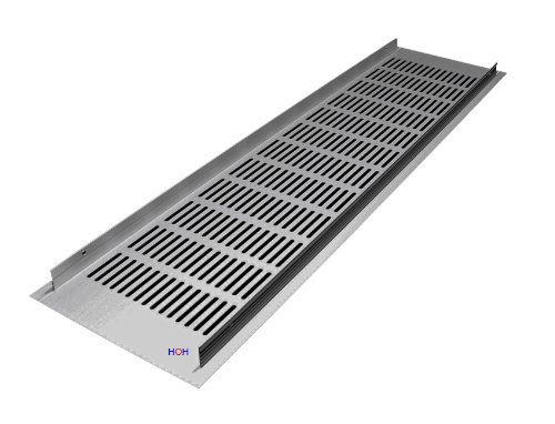 Lüftungsgitter LG-5013 AA eloxiert Steggitter 500 x 130mm Zuluft Abluft Türgitter von Häusler Onlinehandel GmbH