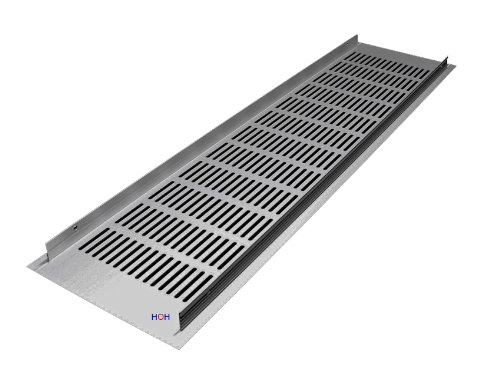 Lüftungsgitter LG-5013 AA Steggitter Alu F1 500 x 130 mm Zuluft Abluftgitter Türgitter von Häusler Onlinehandel GmbH