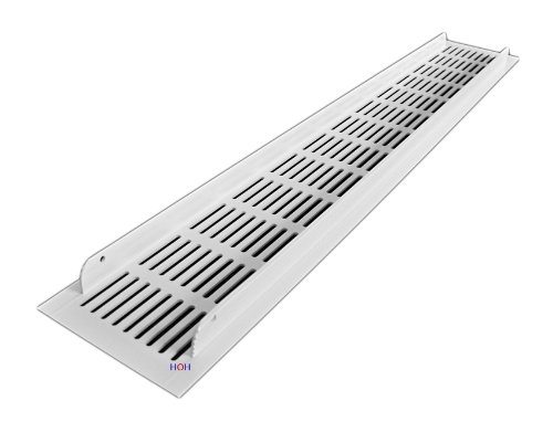 Lüftungsgitter LG-6008 W 600 x 80 mm Weiss Stegblech Abluftgitter von Häusler Onlinehandel GmbH