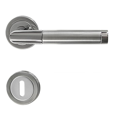 Haeusler-Shop Edelstahl Türbeschlag Modell Hit II R BB Bicolor Drückergarnitur Türdrücker Türbeschläge Haeusler-Shop Edelstahl Türbeschlag Modell Hit II R BB Bicolor Drückergarnitur Türdrücker Türbeschläge von Haeusler-Shop