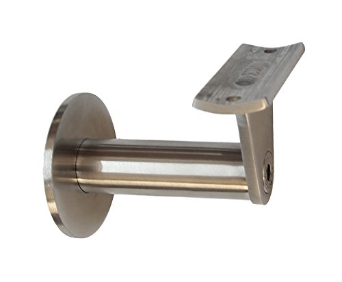 Edelstahl Handlaufhalter HLH 0030 gewölbte Auflage 2 Teilig Handlaufträger Stütze von Häusler Onlinehandel GmbH