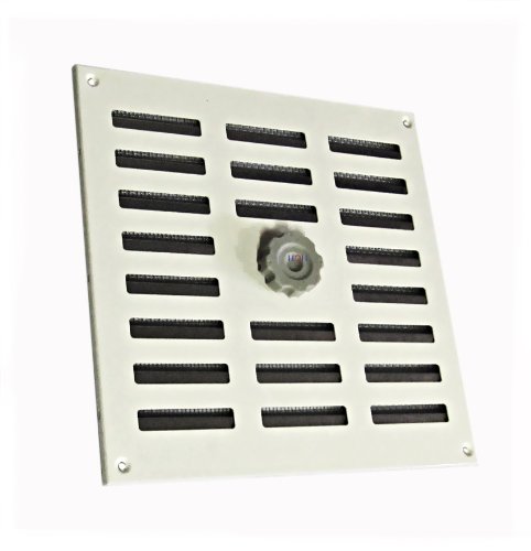 Lüftungsgitter LG 2525 SW Schiebegitter Alu Weiß PVD 250 x 250 Zuluft Abluftgitter von Häusler Onlinehandel GmbH