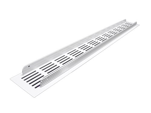 Lüftungsgitter LG-6006 W 600 x 60 mm Weiss Stegblech Abluftgitter von Häusler Onlinehandel GmbH