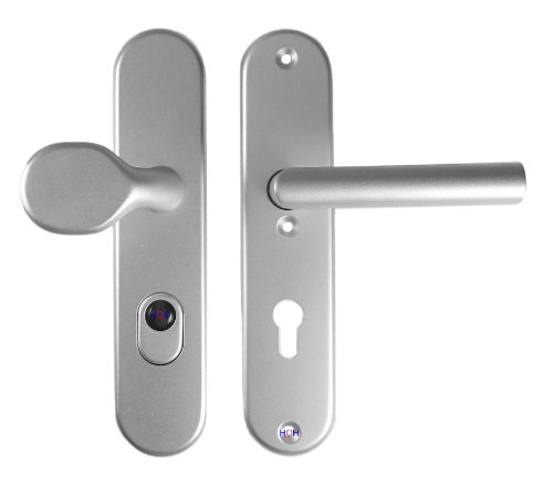 Haeusler-Shop Wohnungstür Schutzbeschlag 1588 T-Form WE-72mm Alu-F1 mit Knauf und ZA Türdrücker Haeusler-Shop Wohnungstür Schutzbeschlag 1588 T-Form WE-72mm Alu-F1 mit Knauf und ZA Türdrücker von Haeusler-Shop