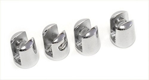 Hafele Pack of 4 Small Supports for Glass Shelf 4-6mm Thick - Chrome Plated von Hafele