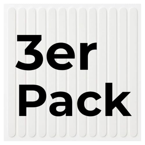 HaftPlus - 3er Pack - Anti-Rutsch Streifen für Treppen, 20 Stück transparent, selbstklebend | L: 45 cm x B: 2 cm | Antirutschstreifen transparent von HaftPlus
