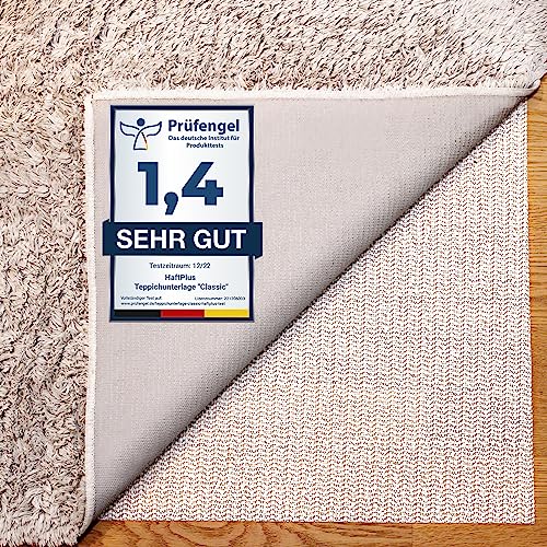 HaftPlus - Teppich Stopper rutschfest und dünn – Antirutschmatte für Teppiche – Zuschneidbare Teppich-Unterlage für sicheren Halt - Größe 100 x 200 cm von HaftPlus