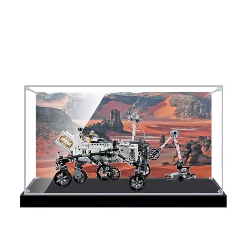 Hafu Mai Acryl-Vitrine für Lego 42158 Mars Rover Perseverance, UV-geschützt, staubdicht, passgenau, Geschenk (Thema D) von Hafu Mai