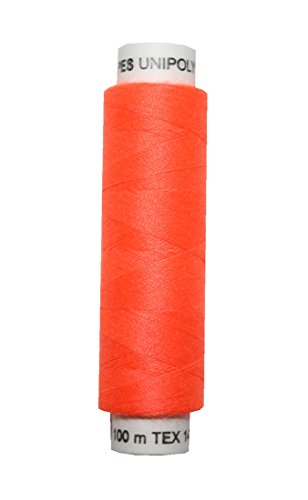 Hagal Nähmaschinen Nähgarn 100 m Polyester UNIPOLY 14x2 orange (0215) von Hagal