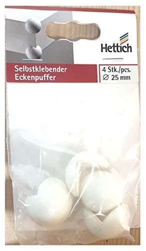 Hettich Eckenpuffer selbstklebendf 4 Stück Durchmesser 25 mm weiss von Hagebau