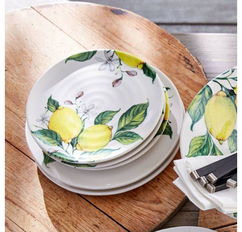 Hagen Grote Dessertteller Dessertteller Salatteller: Eindrucksvolles italienisches Dekor, (4 St) von Hagen Grote