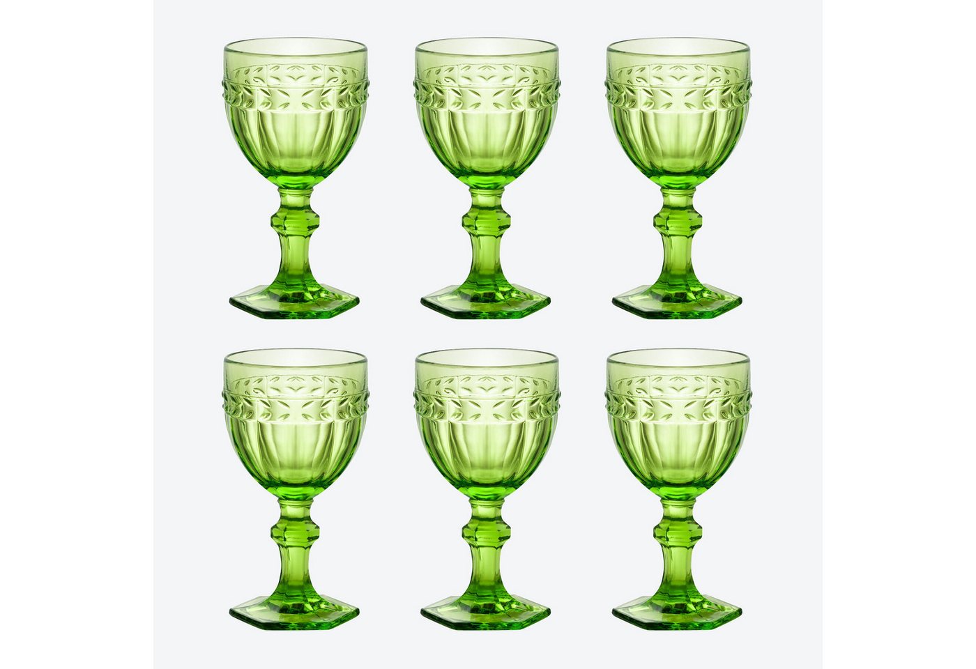 Hagen Grote Glas Formschöne Tafelgläser im französischem, Lorbeerdekor: Weingläser Hagen Grote Glas Formschöne Tafelgläser im französischem, Lorbeerdekor: Weingläser von Hagen Grote