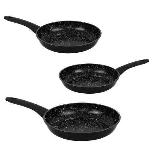 Hagen, HA04760-BLK, Set aus 3Poêlesmit Diamantsilikon, Antihaftbeschichtung, ohne schädliche Chemikalien, optimale Wärmespeicherung, für alle Herdarten, Schwarz Hagen, HA04760-BLK, Set aus 3Poêlesmit Diamantsilikon, Antihaftbeschichtung, ohne schädliche Chemikalien, optimale Wärmespeicherung, für alle Herdarten, Schwarz von Hagen
