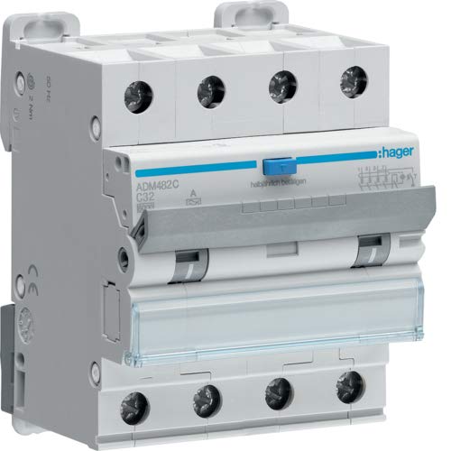 Hager ADM482C C32 RCD 4P 32A Typ C 30mA Klasse A RCCB RCBO 102033 Hager ADM482C C32 RCD 4P 32A Typ C 30mA Klasse A RCCB RCBO 102033 von Hager