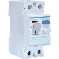 Fehlerstrom-Schutzschalter 2P 25A 30MA ac 2 Module CDC724H - Hager von Hager