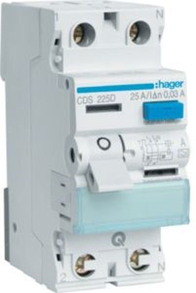 Hager Fehlerstromschutzschalter 25/0,03A 2-polig CDS225D QuickConnect von Hager