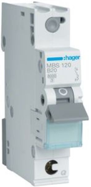 Hager Leitungsschutzschalter B 20A 1-polig MBS120 QuickConnect von Hager