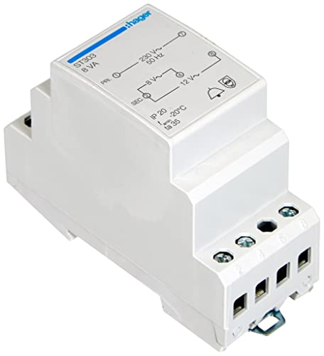 Hager ST303 Klingel-Transformator 8 V, 12V 1A, White von Hager