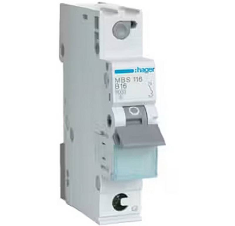 Hager Schalter Hager MBS116 Leitungsschutzschalter 1polig 16 A Hager Schalter Hager MBS116 Leitungsschutzschalter 1polig 16 A von Hager