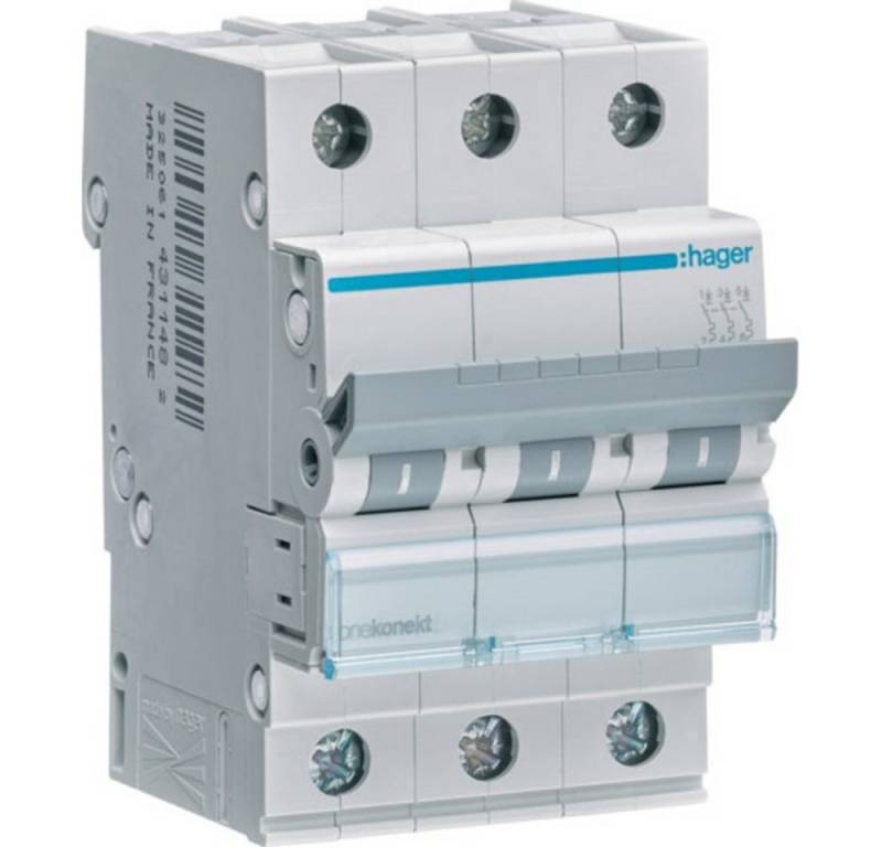 Hager Schalter Hager MCN320 MCN320 Leitungsschutzschalter 3phasig 20 A von Hager