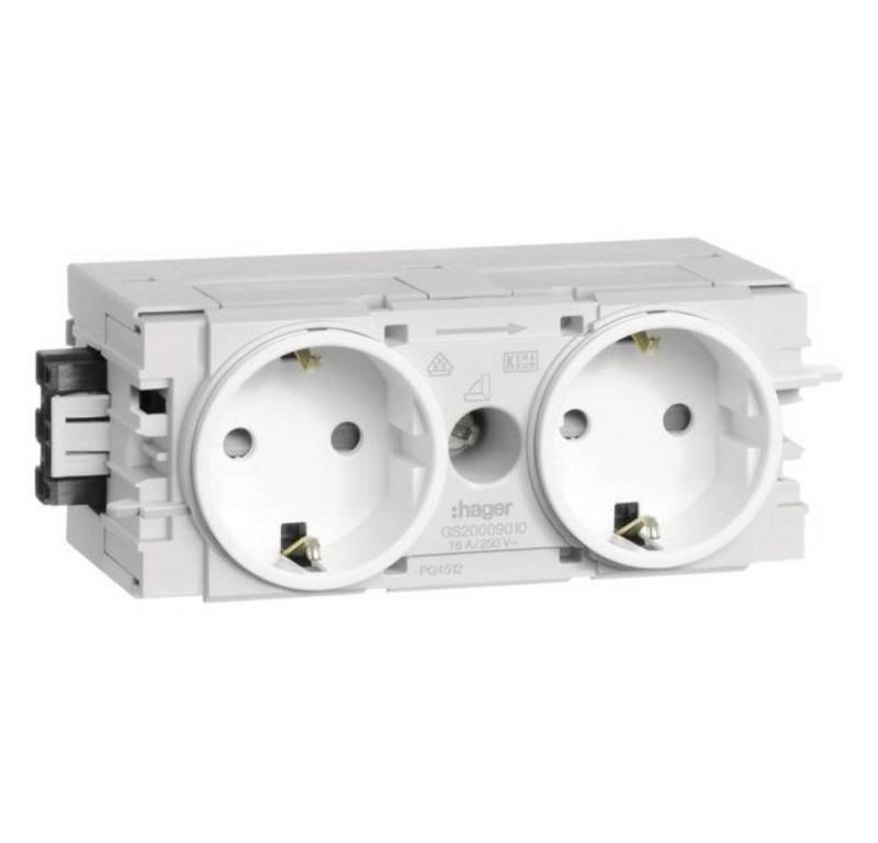 Hager Steckdose GS20009016 Elektro-Sockelleisten-Zubehör Steckdosencontainer Weiß 1 Hager Steckdose GS20009016 Elektro-Sockelleisten-Zubehör Steckdosencontainer Weiß 1 von Hager