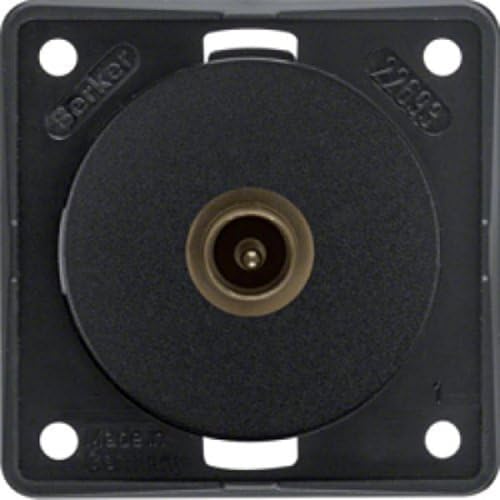 Hager - TV-Steckdose, TV-Box, Lötkolder, matt, schwarz Hager - TV-Steckdose, TV-Box, Lötkolder, matt, schwarz von Hager